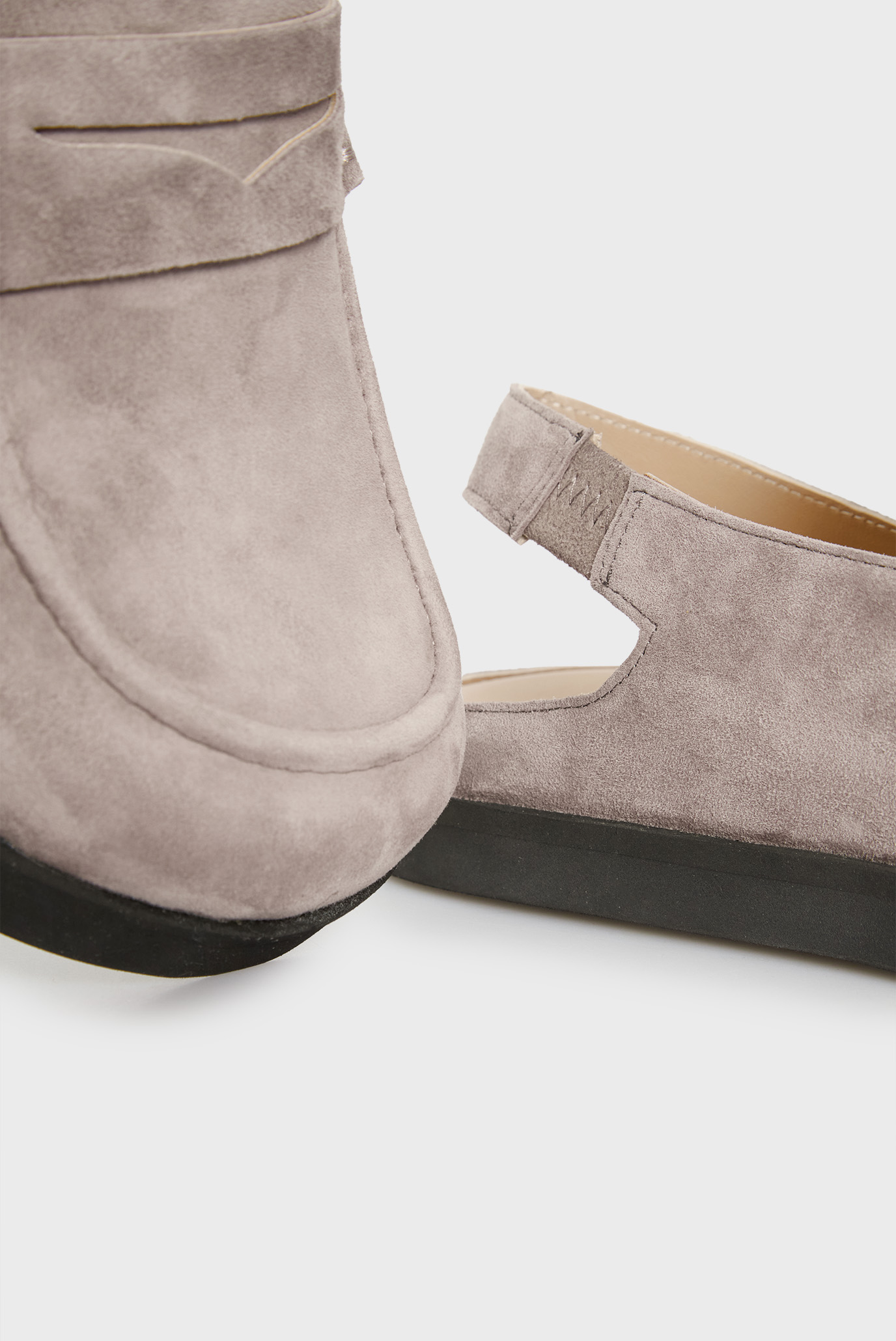 Женские серые замшевые клоги Milli 2