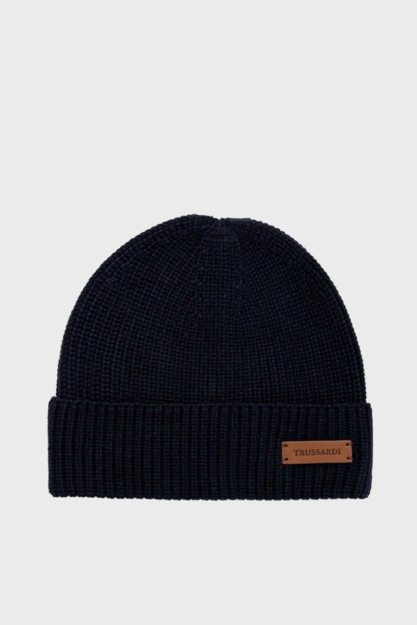 Шапка BEANIE RIBBED KNIT TRUSSARDI CLASSIC - WOOL BLEND 1