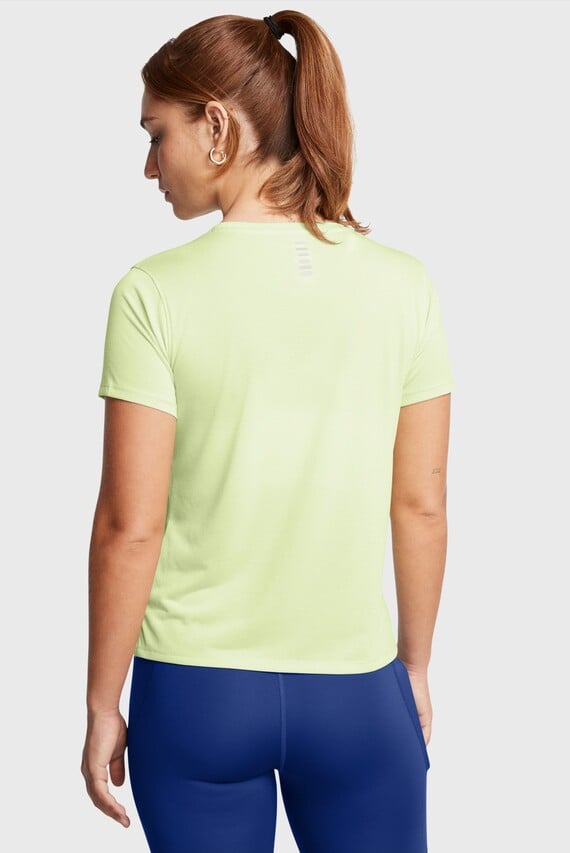 Женская салатовая футболка UA Launch Shortsleeve