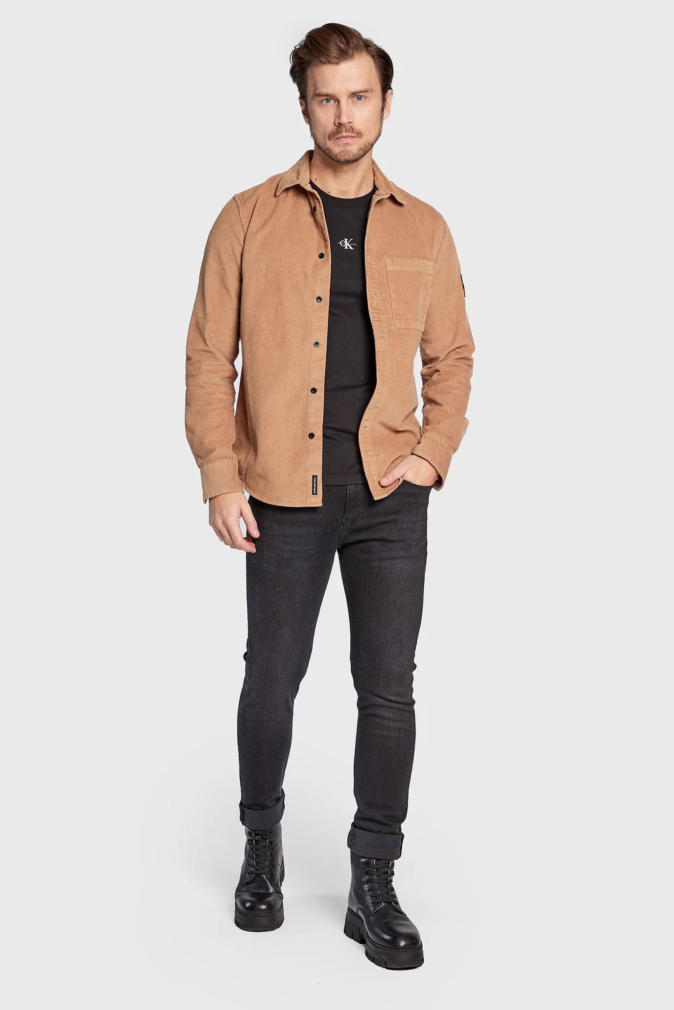 Мужская черная футболка MICRO MONOLOGO TEE 2