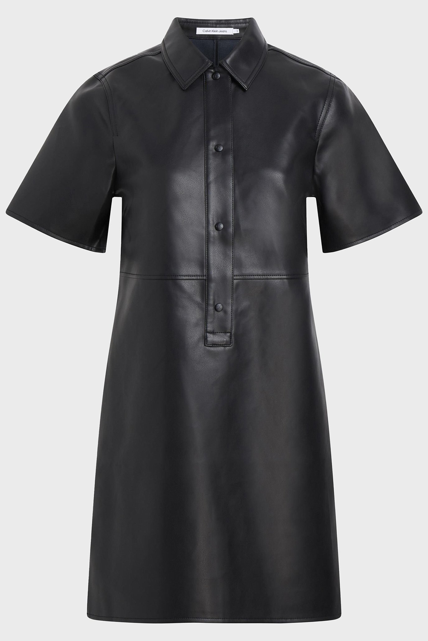 Платье/FAUX LEATHER SHORT SLEEVE DRESS 1