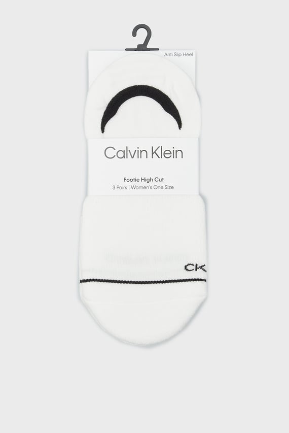 Следы CK WOMEN FOOTIE HIGH CUT 3P ATHLEISURE