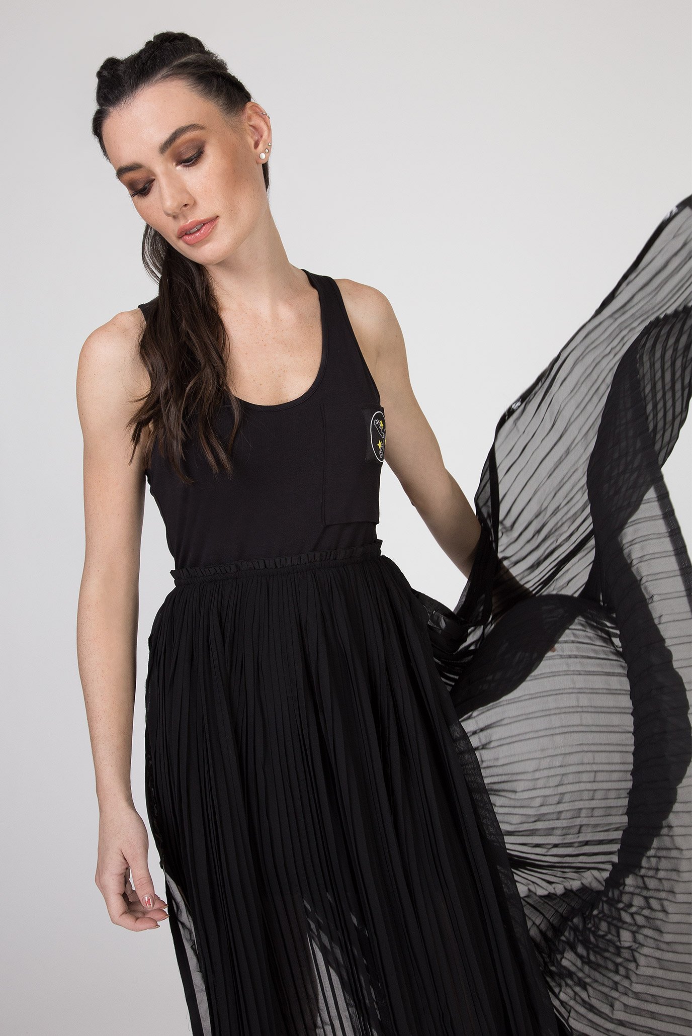 Женское черное платье D-TEHEI ABITO 2