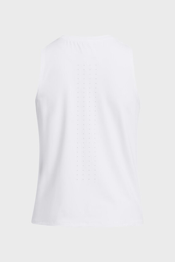 Женская белая майка UA Run Anywhere Elite Tank