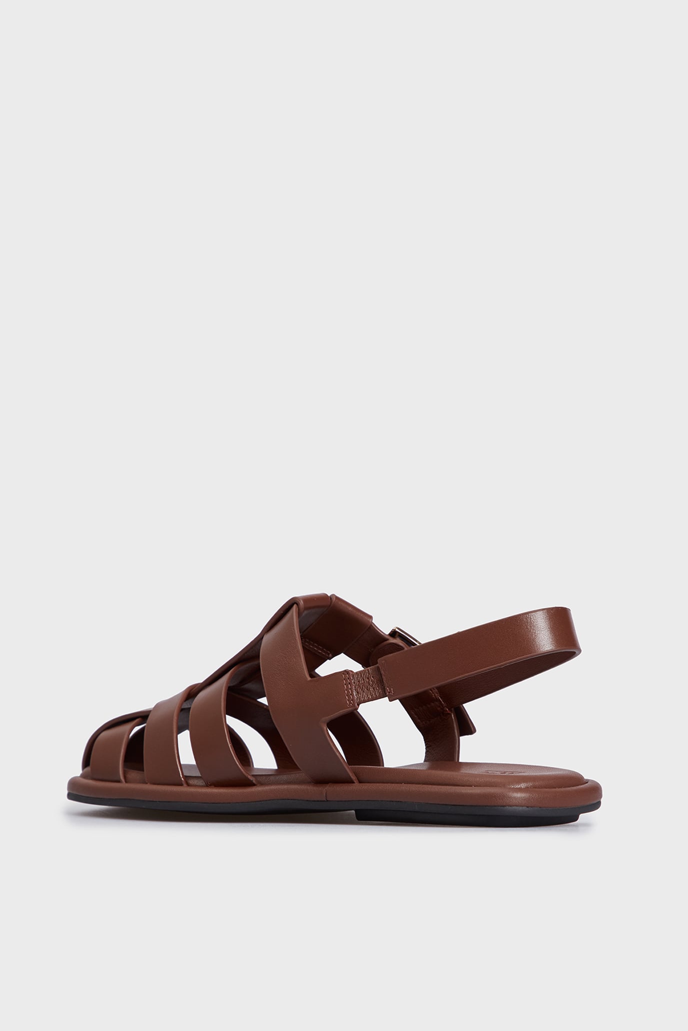 Женские коричневые кожаные сандалии Winter 10