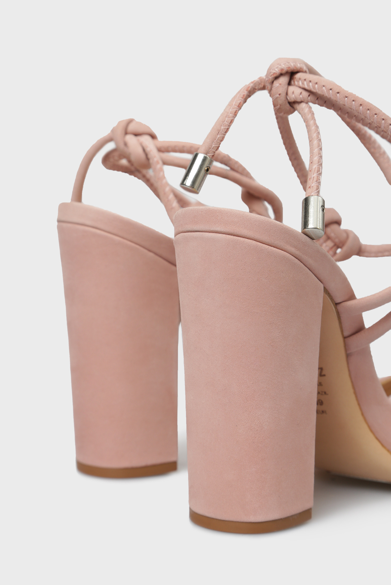 Женские розовые кожаные босоножки 5