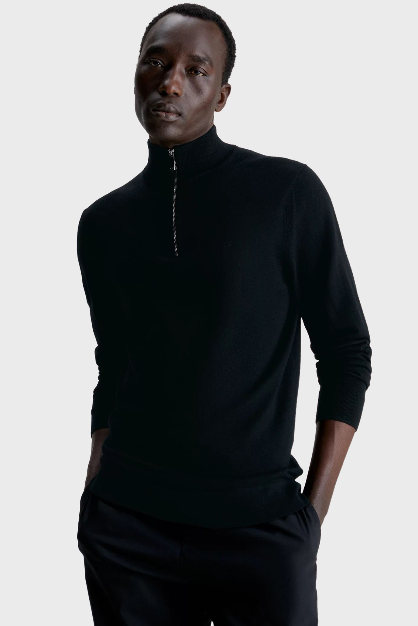 Мужская черная шерстяная кофта 6