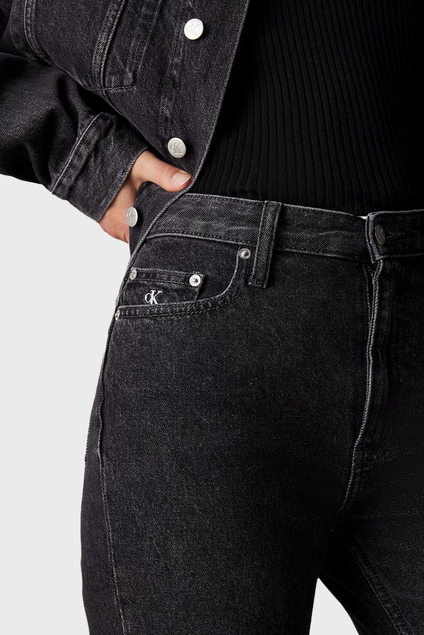 Женские черные джинсы MOM JEAN 2