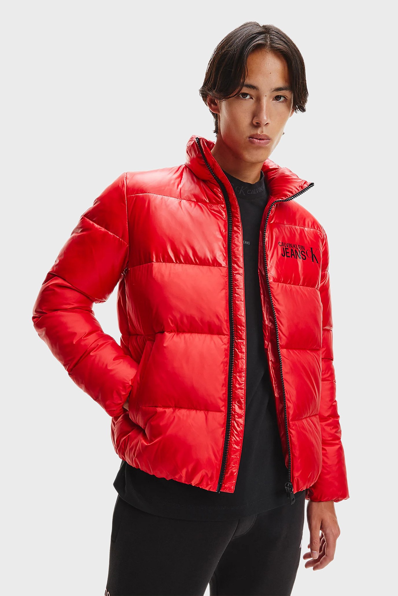 Calvin klein jeans red jacket discount