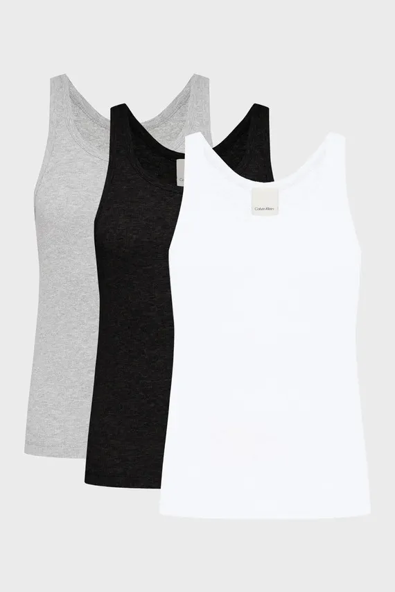 Майка/SCOOP NECK COTTON TANK 3PK Calvin Klein