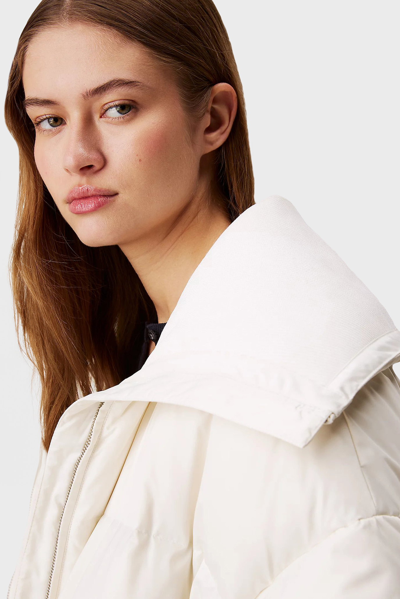 Женский белый пуховик MW PADDED SATIN COAT 2