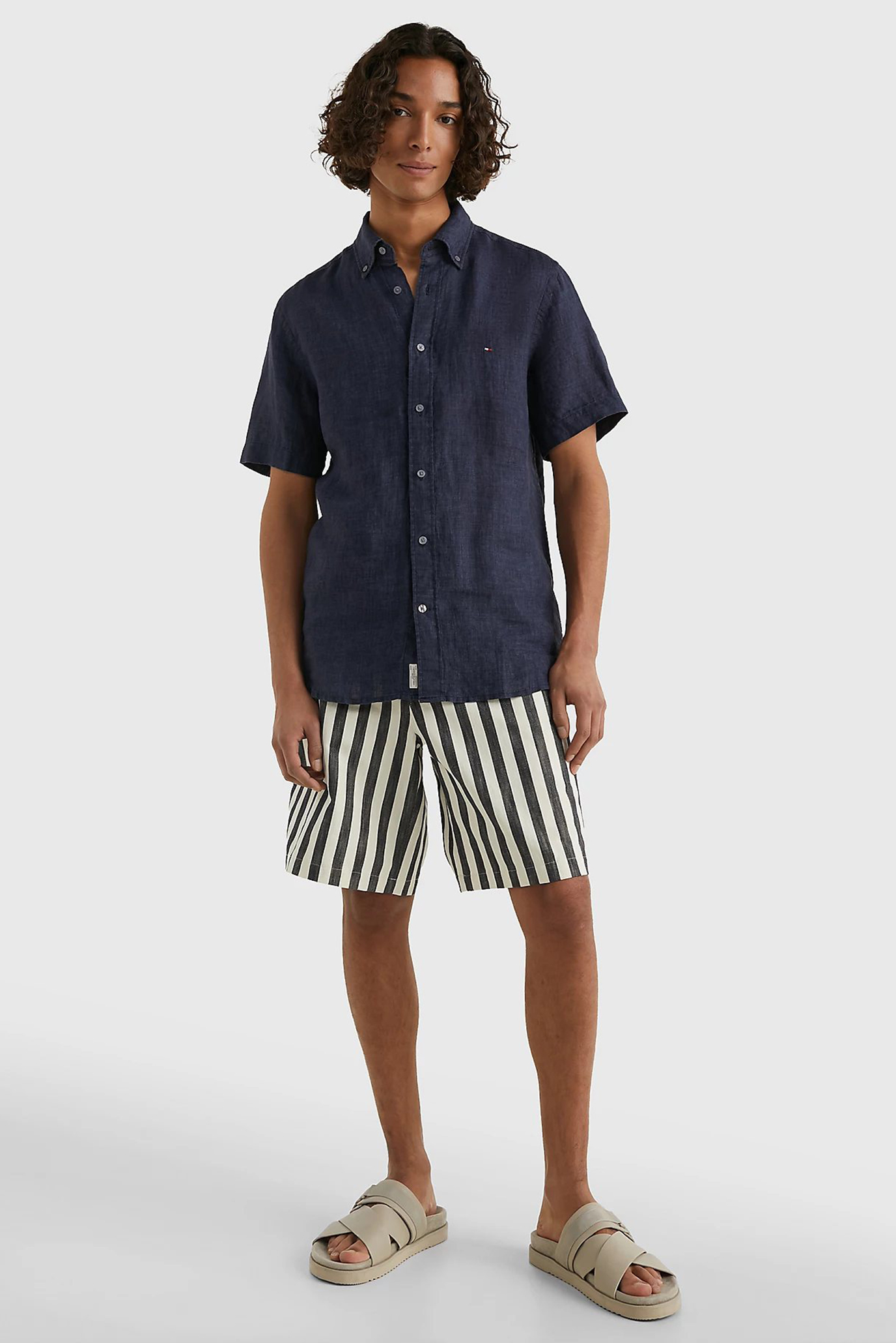 Рубашка с коротким рукавом PIGMENT DYED LINEN RF SHIRT S S 2