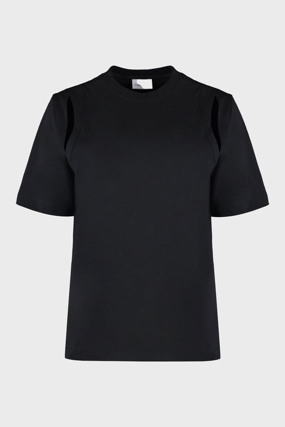 Женский черный топ REGULAR SHOULDER CUT OUT