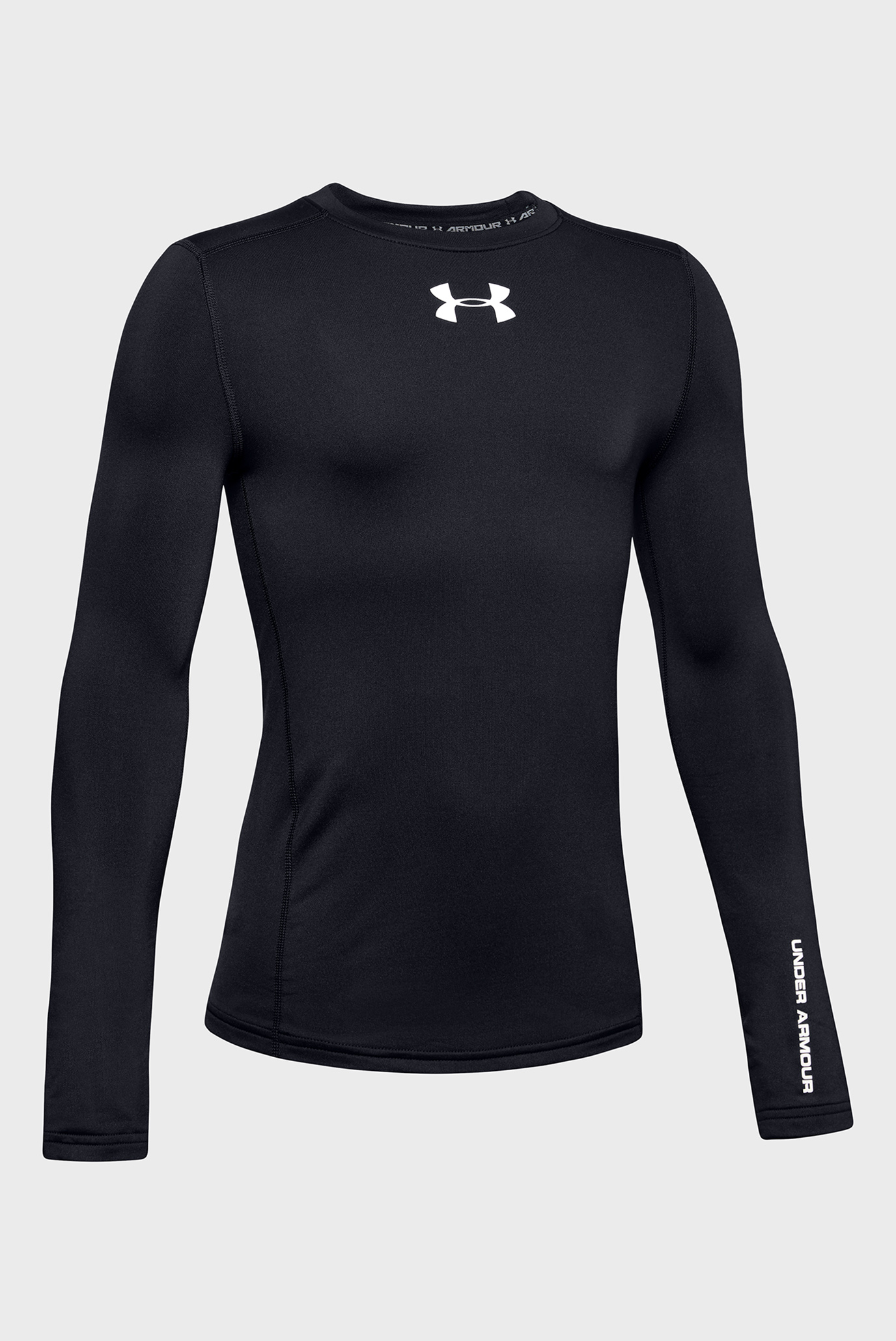 Детский черный лонгслив ColdGear Armour LS 3