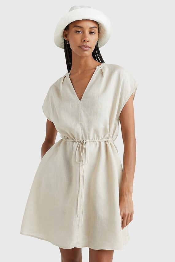 Платье LINEN SLEEVELESS SHORT DRESS