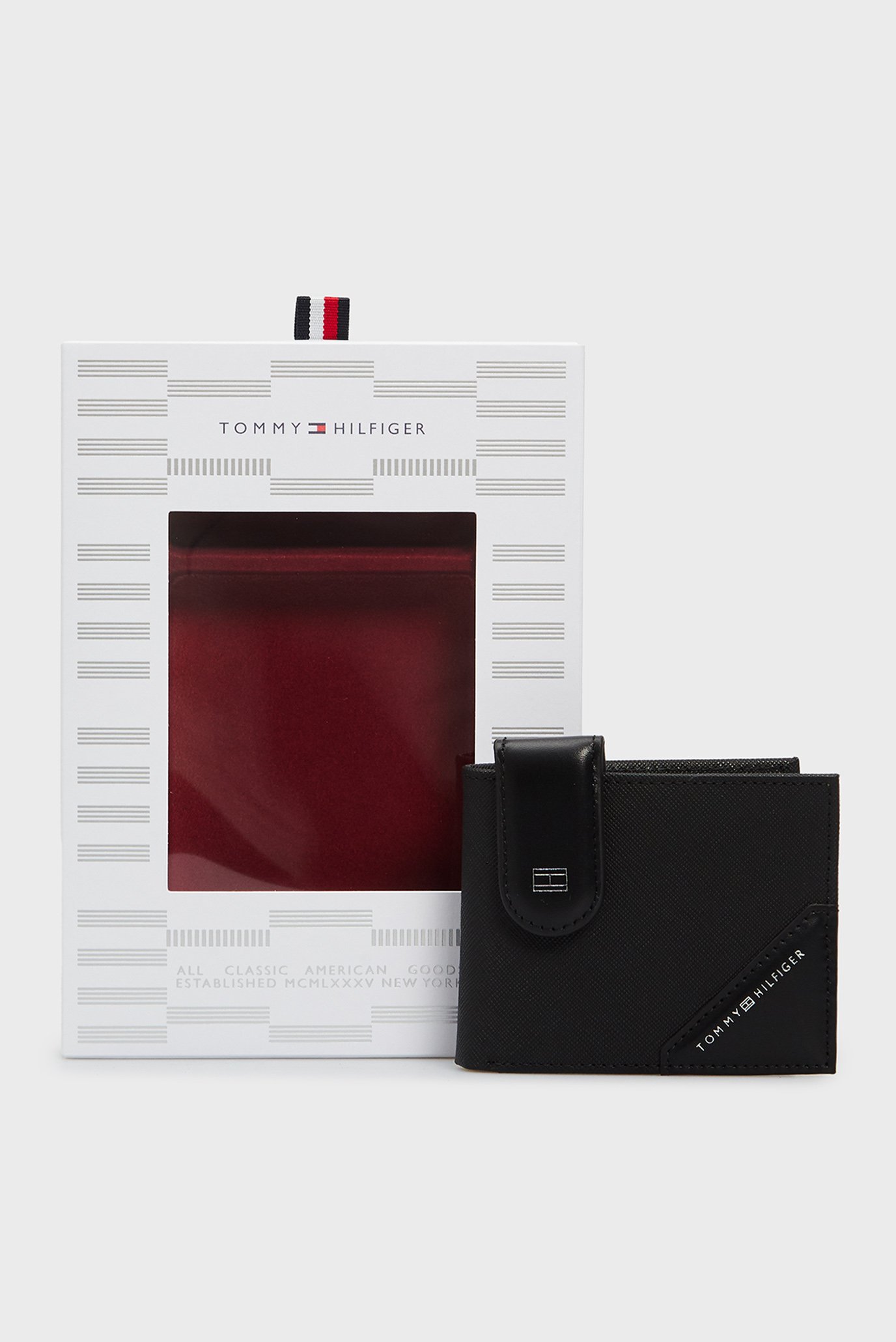 Мужской набор аксессуаров (кошелек, зажим для денег) TH SAFFIANO MINI WALLET & CLIP 5