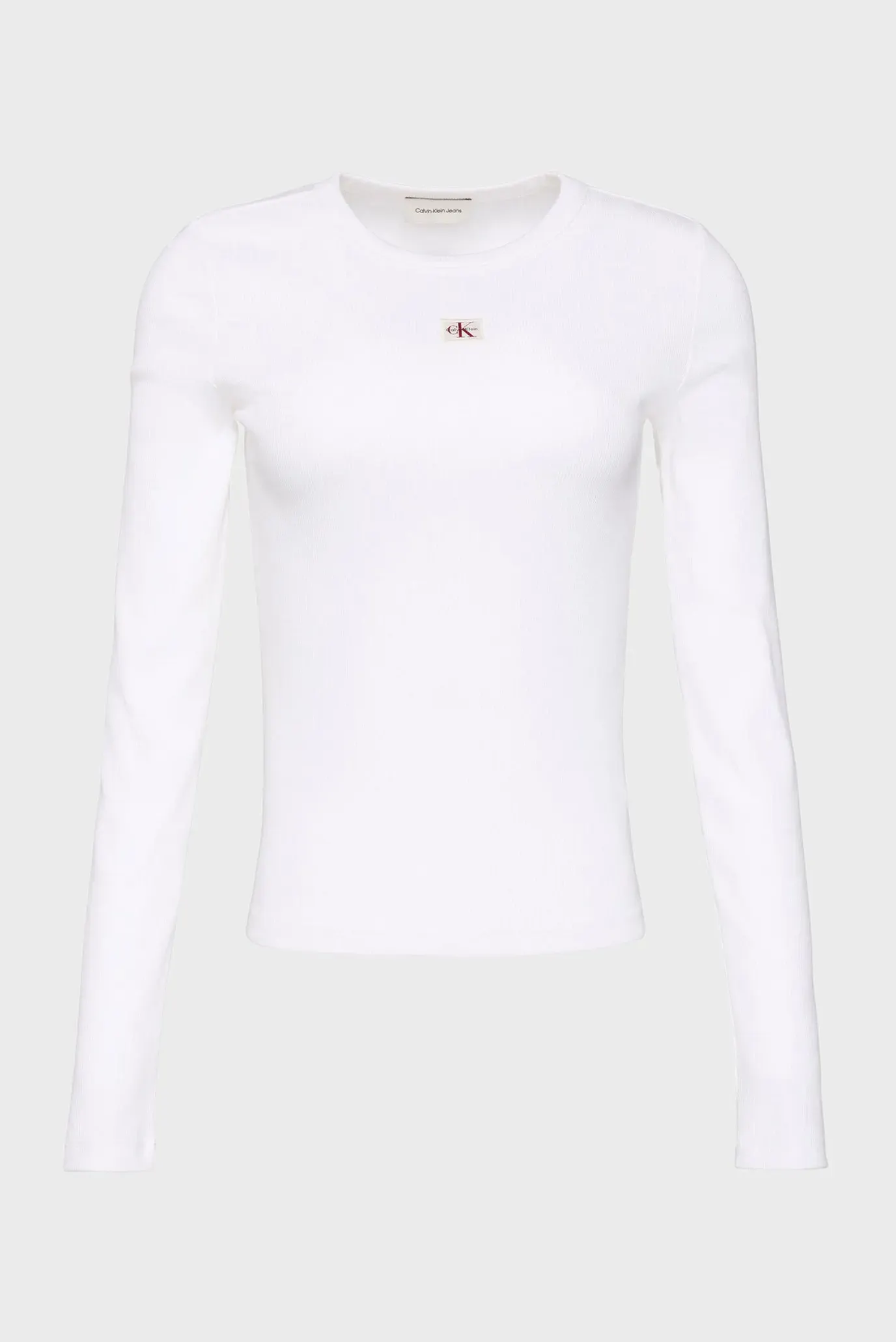 Лонгслив LS WOVEN LABEL 2X2 RIB CREW TOP 7