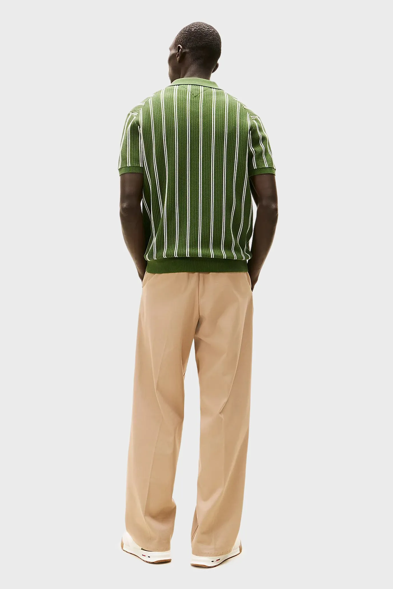 Свитер KNITTED VERTICAL STRIPE SS POLO 3