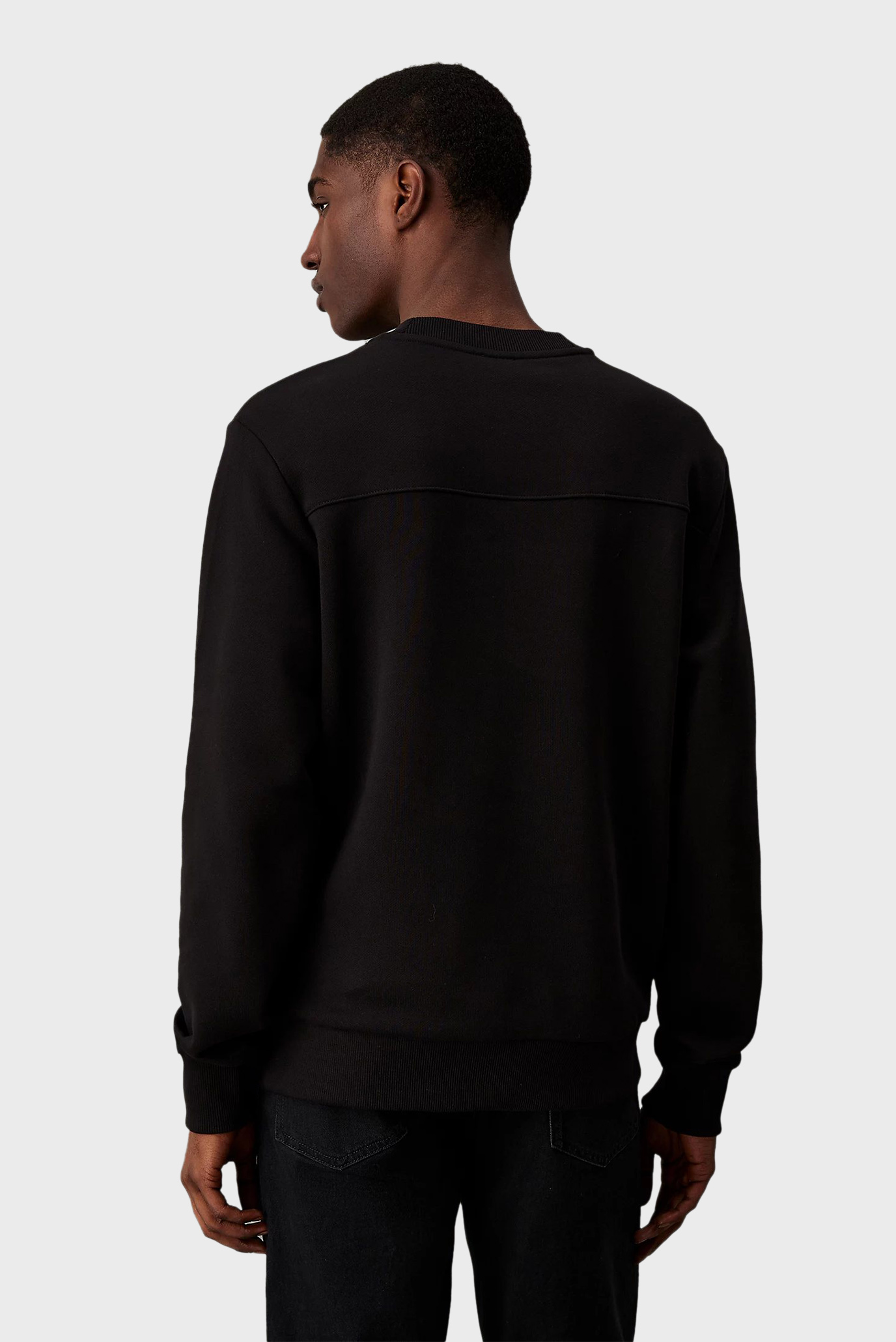 Мужской черный свитшот EMBROIDERED LOGO 3