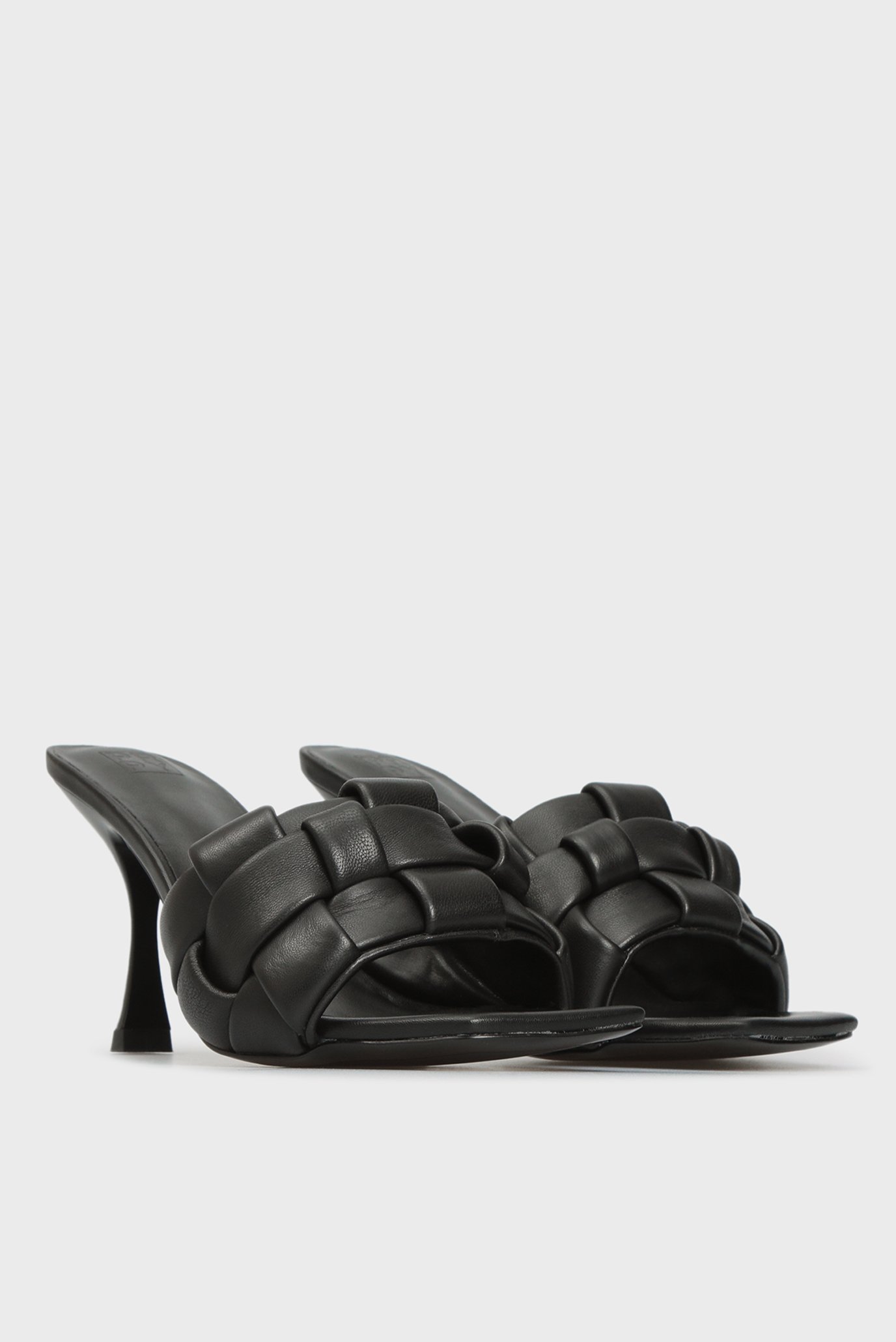 Женские черные кожаные мюли Ayla 3