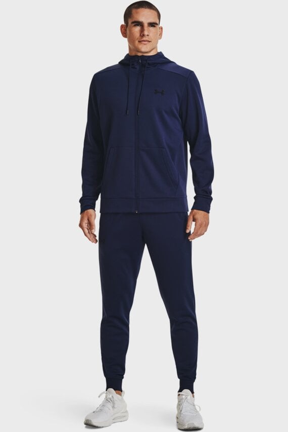 Мужское темно-синее худи UA Armour Fleece FZ Hoodie