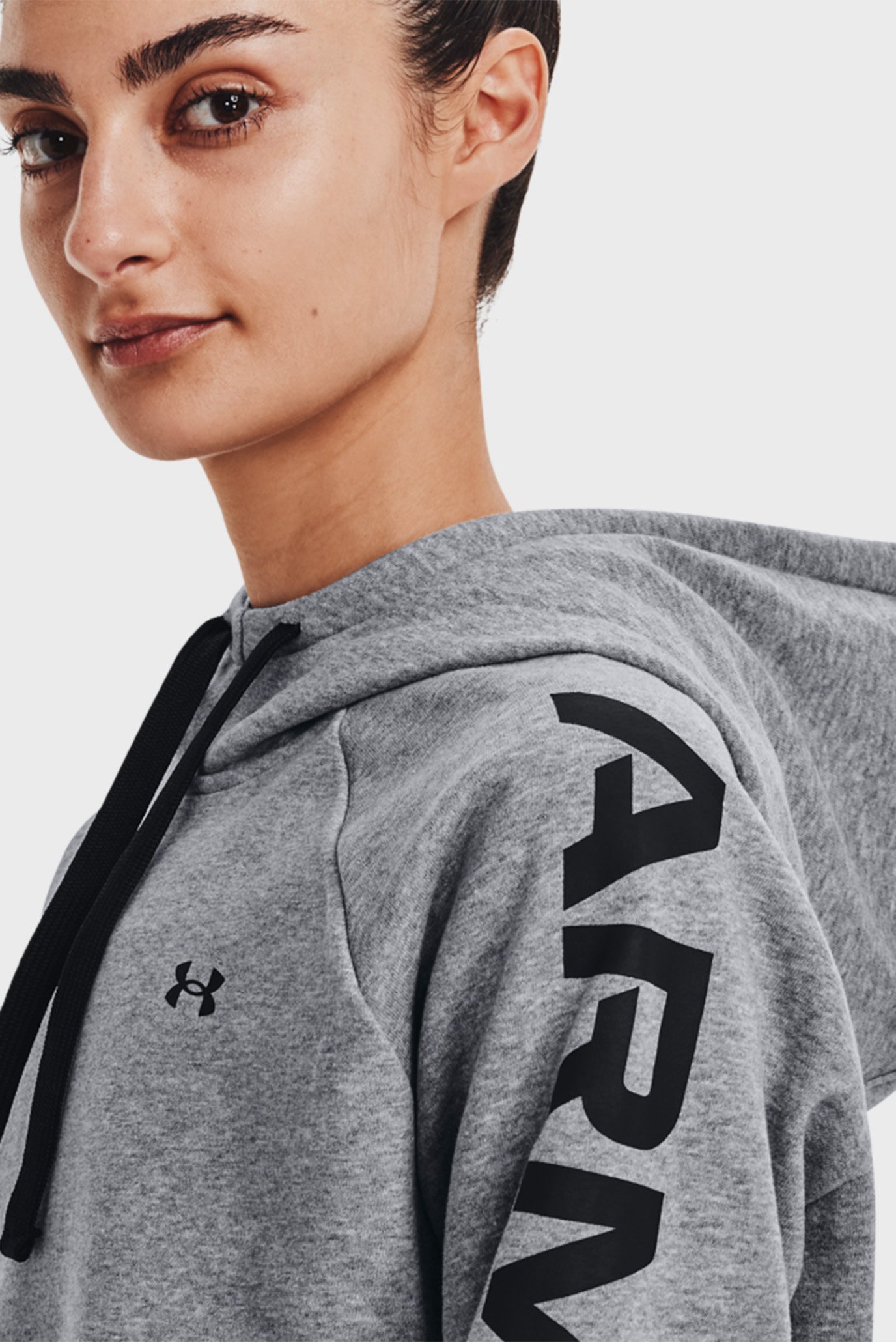 Женское серое худи Rival Fleece CB Hoodie Under Armour Женское серое худи Rival Fleece CB Hoodie 9