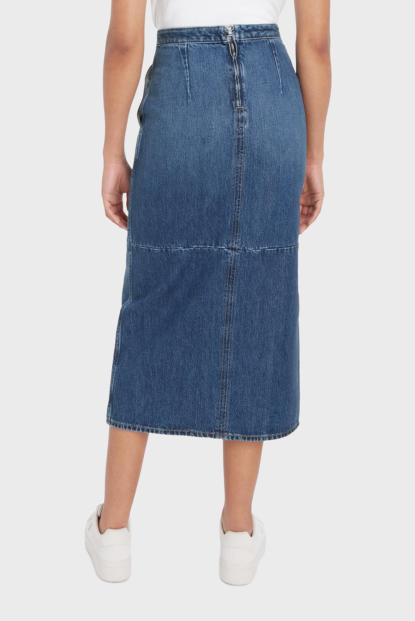 Женская синяя джинсовая юбка DNM MIDI SKIRT HW BETH CTD 2