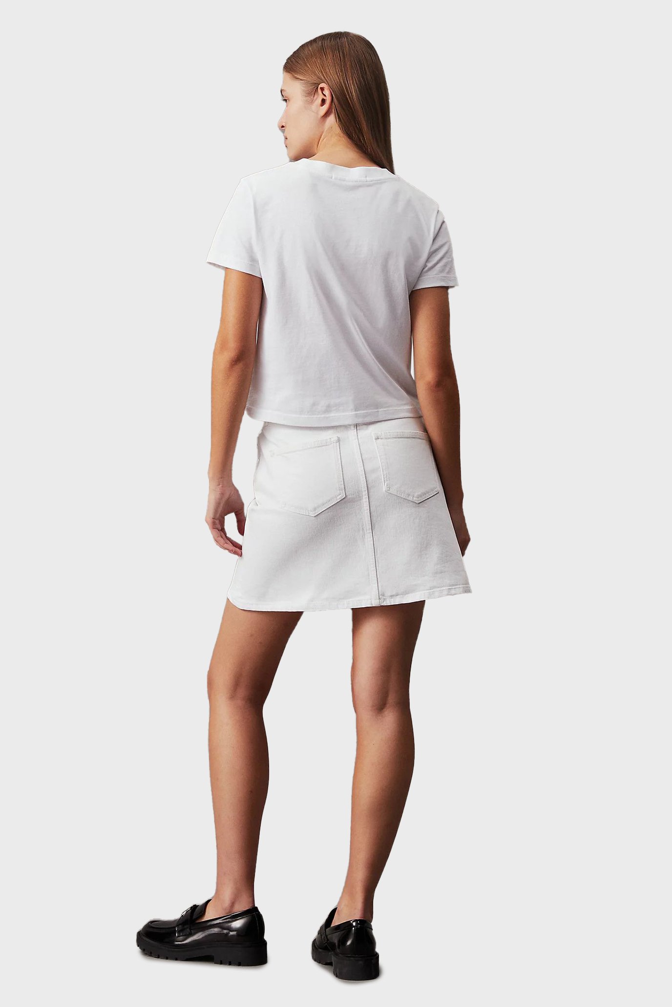 Женская белая джинсовая юбка HR A-LINE MINI 3