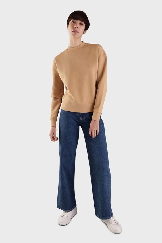 Женский бежевый свитшот NANO LOGO RELAXED SWEATSHIRT