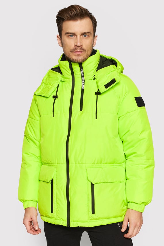 Куртка зимняя BLOCKING HOODED SHORT PUFFER