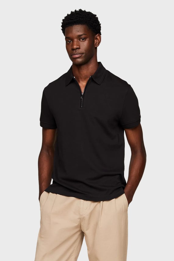 Поло DC INTERLOCK ZIP SLIM POLO