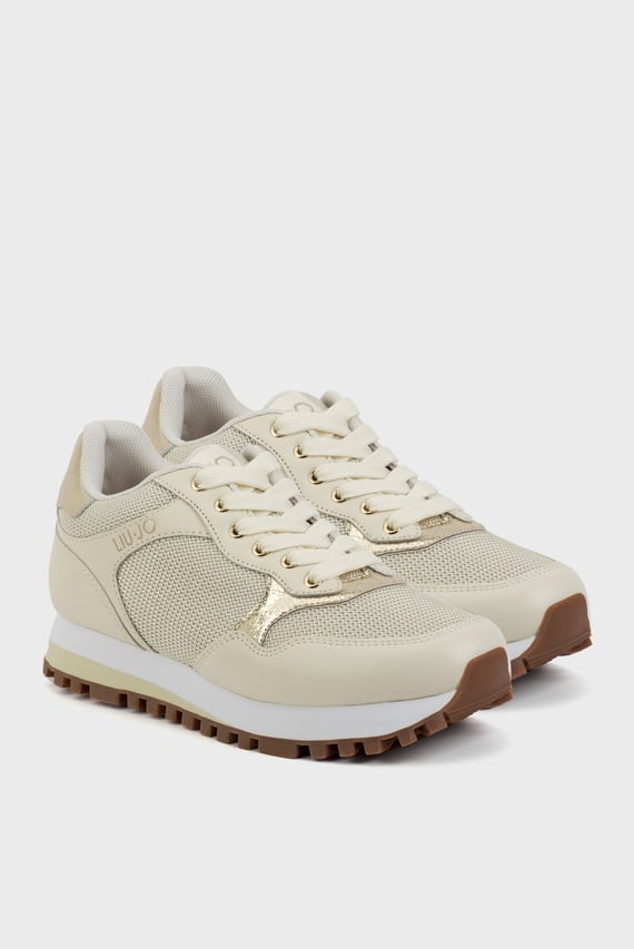 Кроссовки LIU JO WONDER 39 - SNEAKER CALF LEATHER MESH IVORY Кроссовки LIU JO WONDER 39 - SNEAKER CALF LEATHER MESH IVORY
