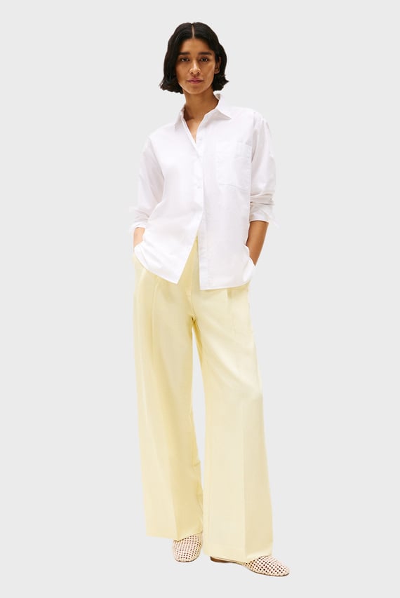Брюки LINEN MIX RLXD STRAIGHT PANTS