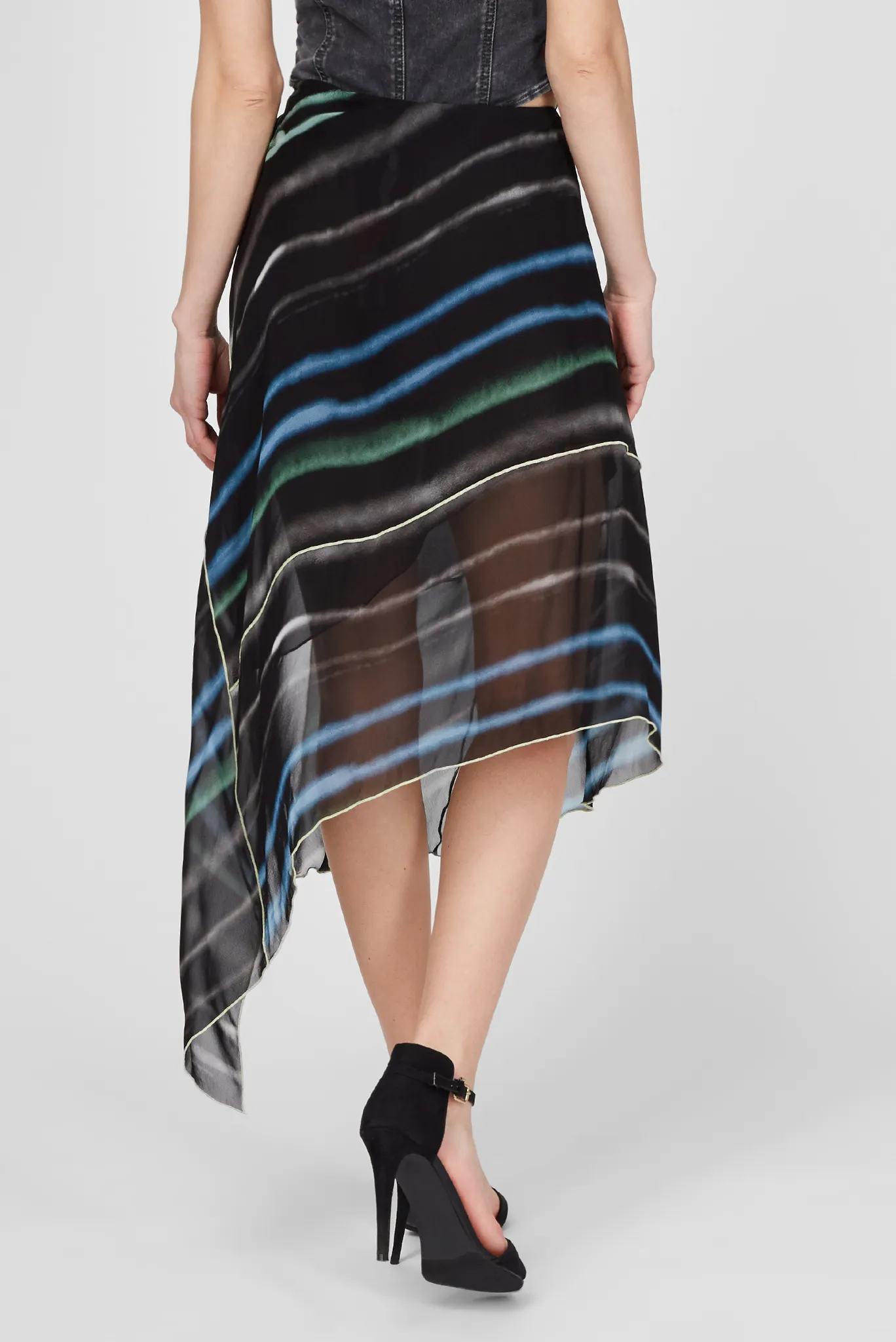 Женская черная юбка O-RUBINO 4