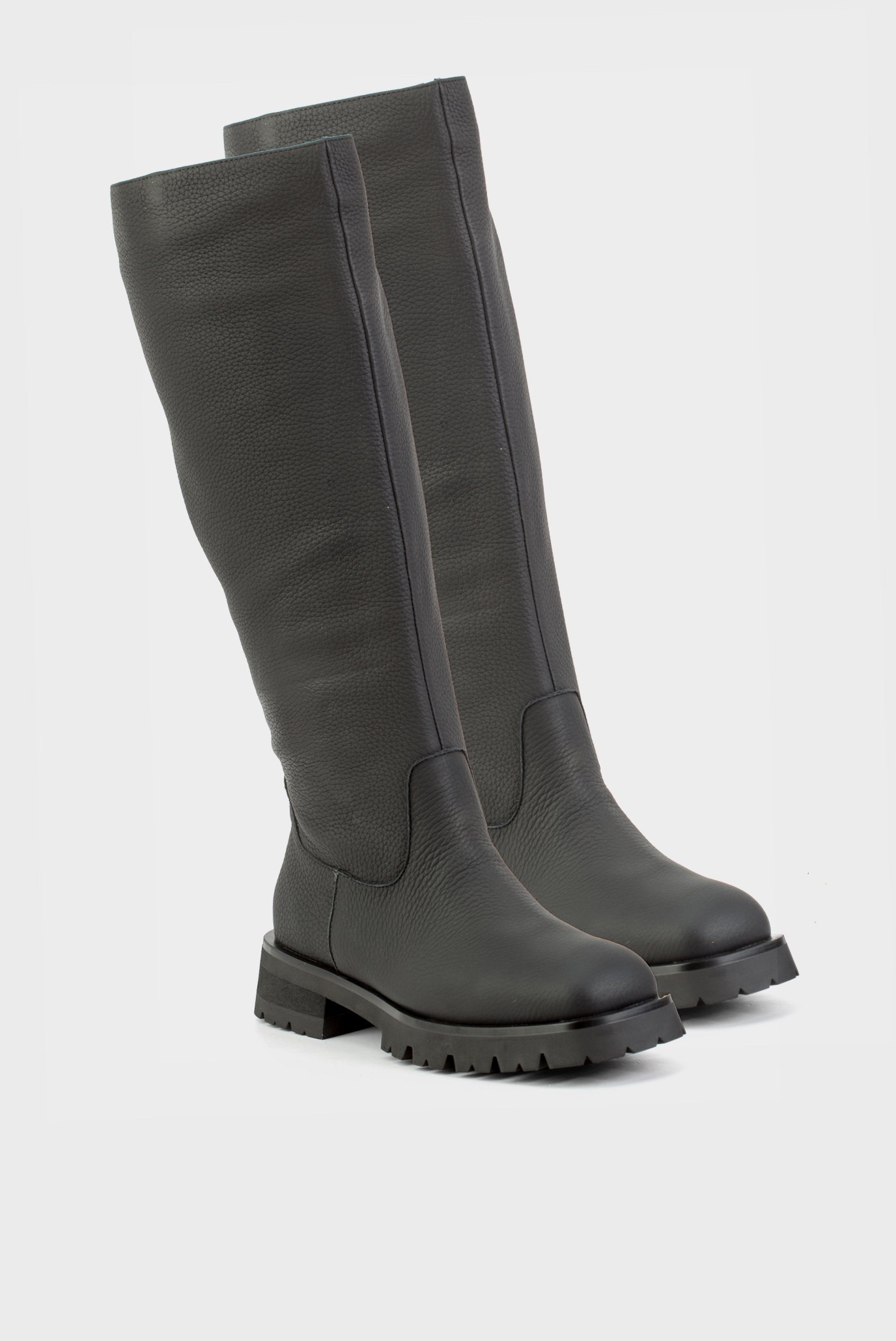 Женские черные кожаные сапоги Hypoestes 2