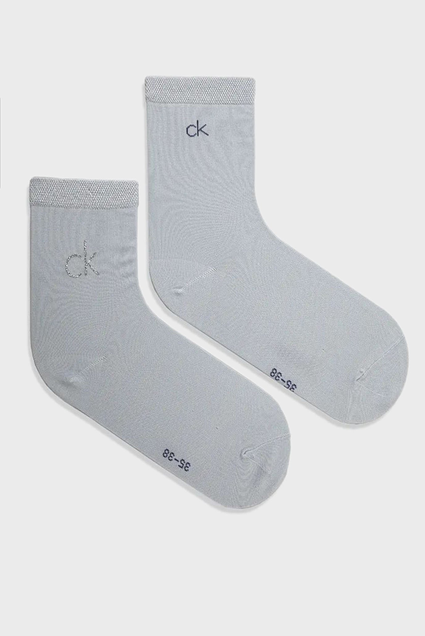 Носки/CK WOMEN SHORT SOCK 2P SHINY LOGO, 39/42 1