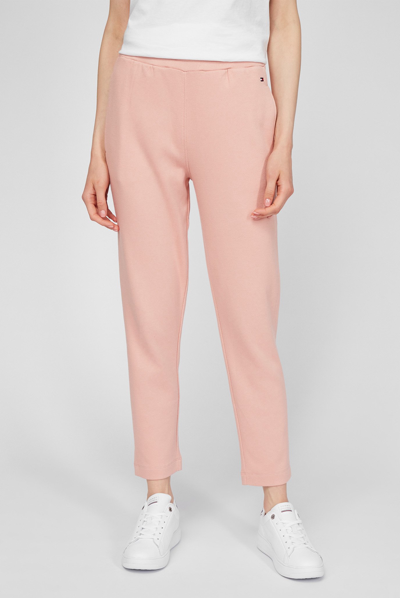 Женские пудровые спортивные брюки PIQUE TAPERED 6