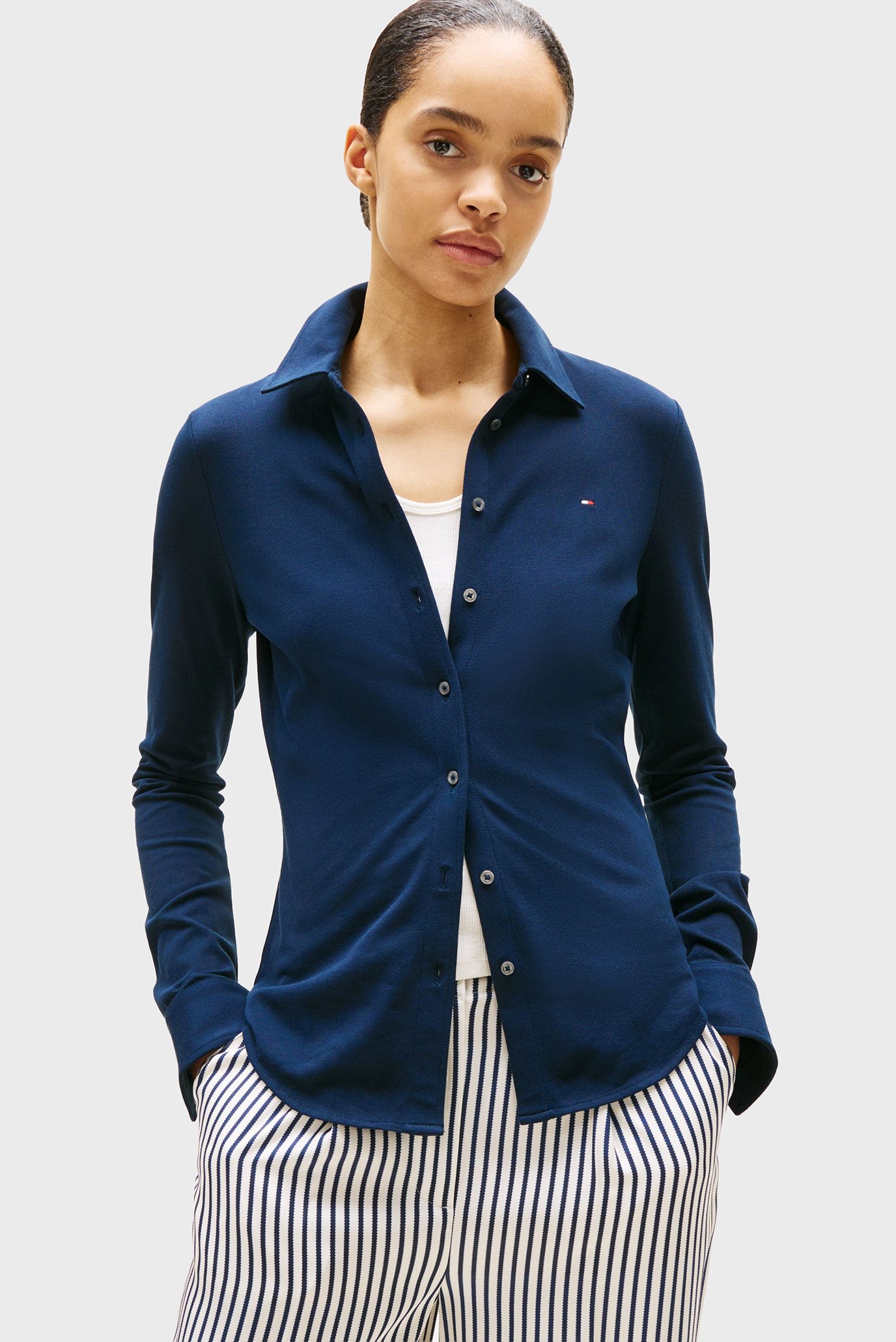 Рубашка 1985 SLIM PIQUE LS SHIRT 1