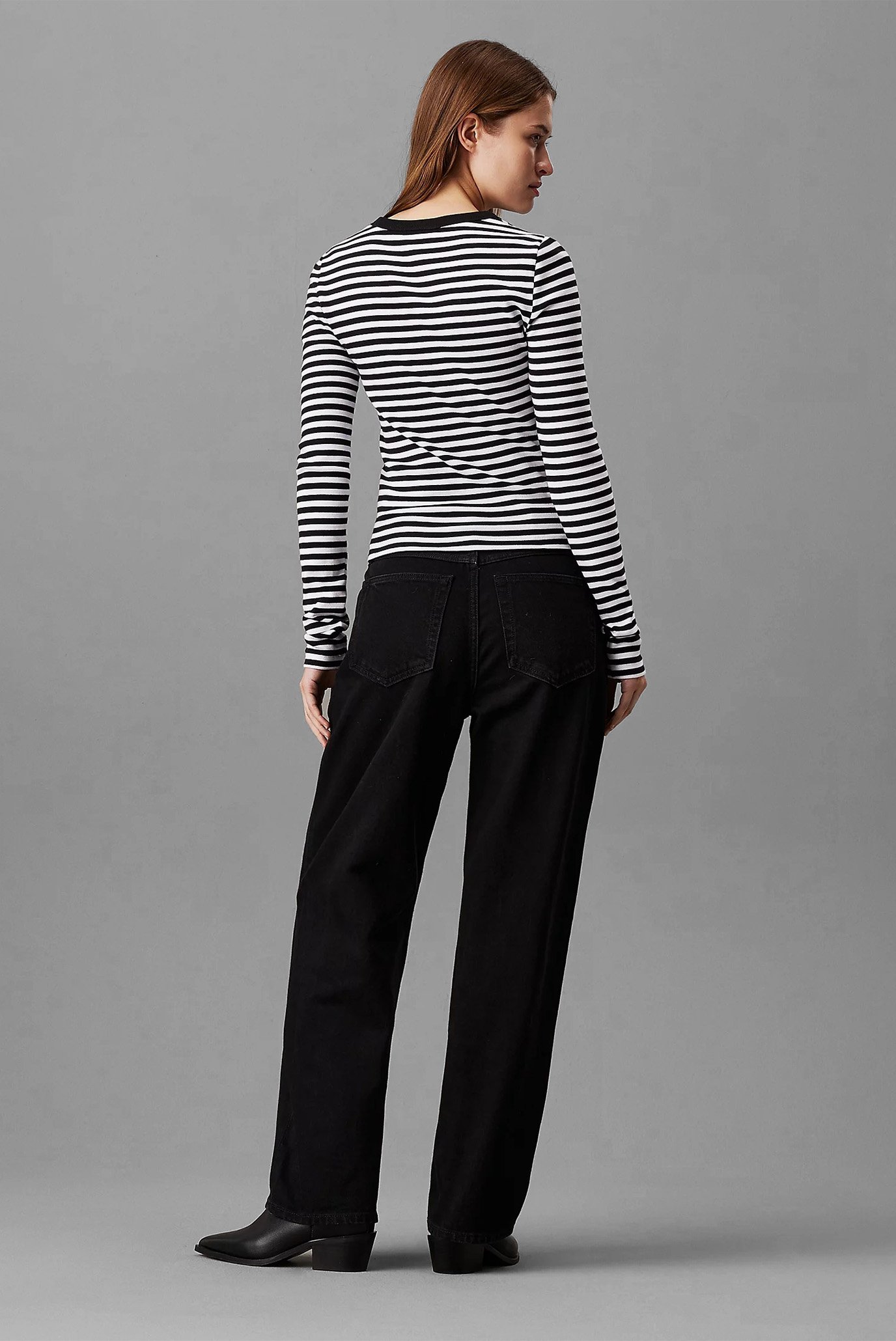 Лонгслив WOVEN LABEL RIB LONG SLEEVE 3