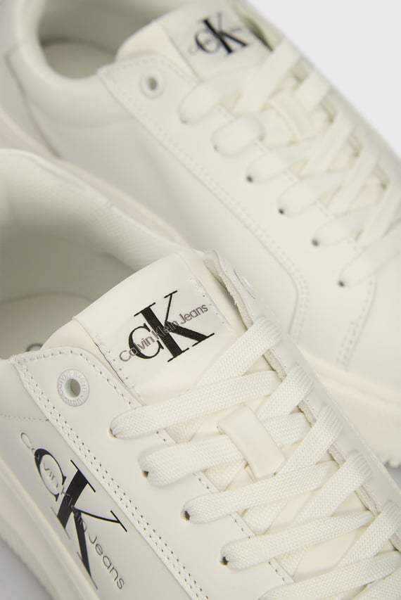 Женские белые кожаные сникерсы CHUNKY CUPSOLE LACEUP MON LTH WN