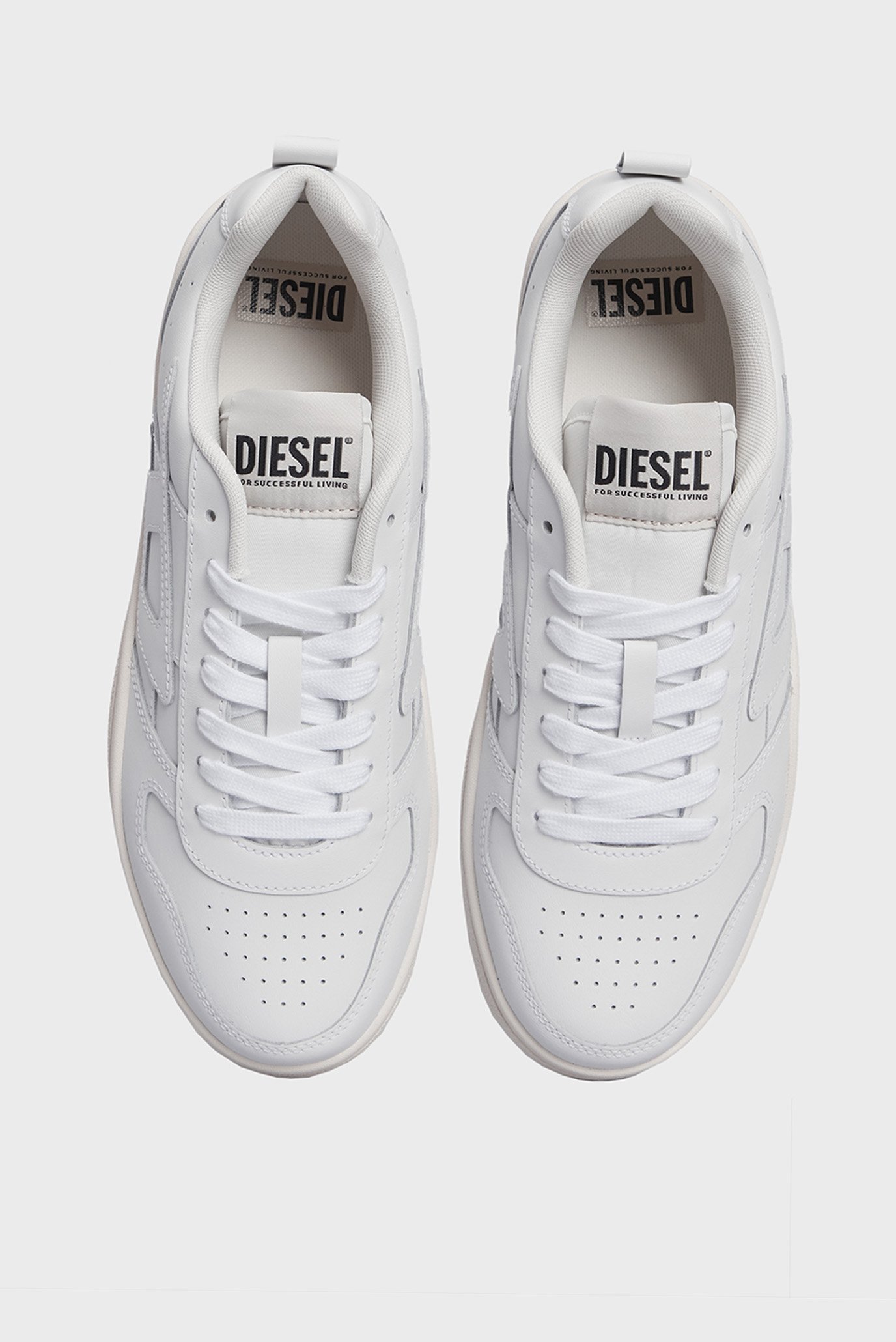 Мужские белые кожаные сникерсы UKIYO 4