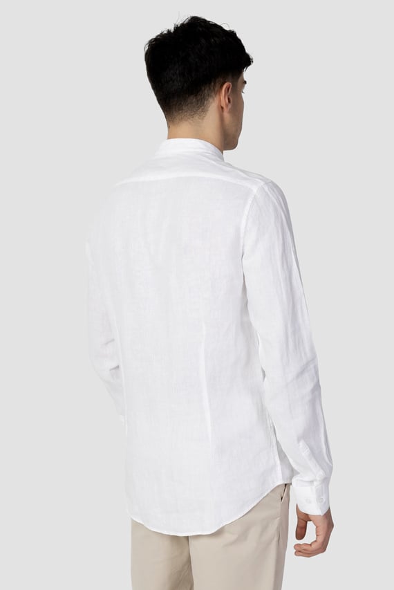 Рубашка LINEN STANDUP COLLAR SLIM SHIRT
