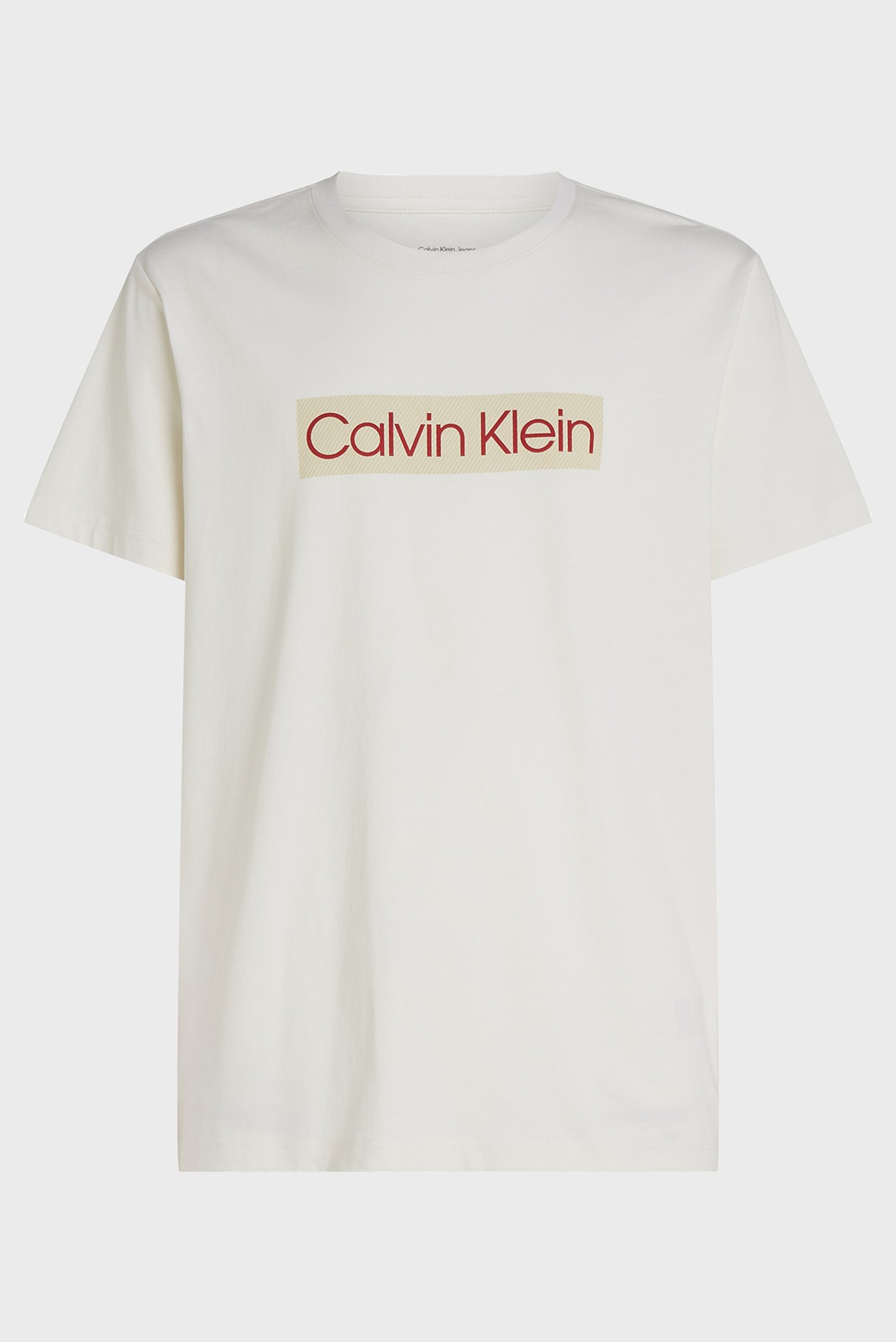 Мужская белая футболка CALVIN KLEIN LABEL PRINT 1