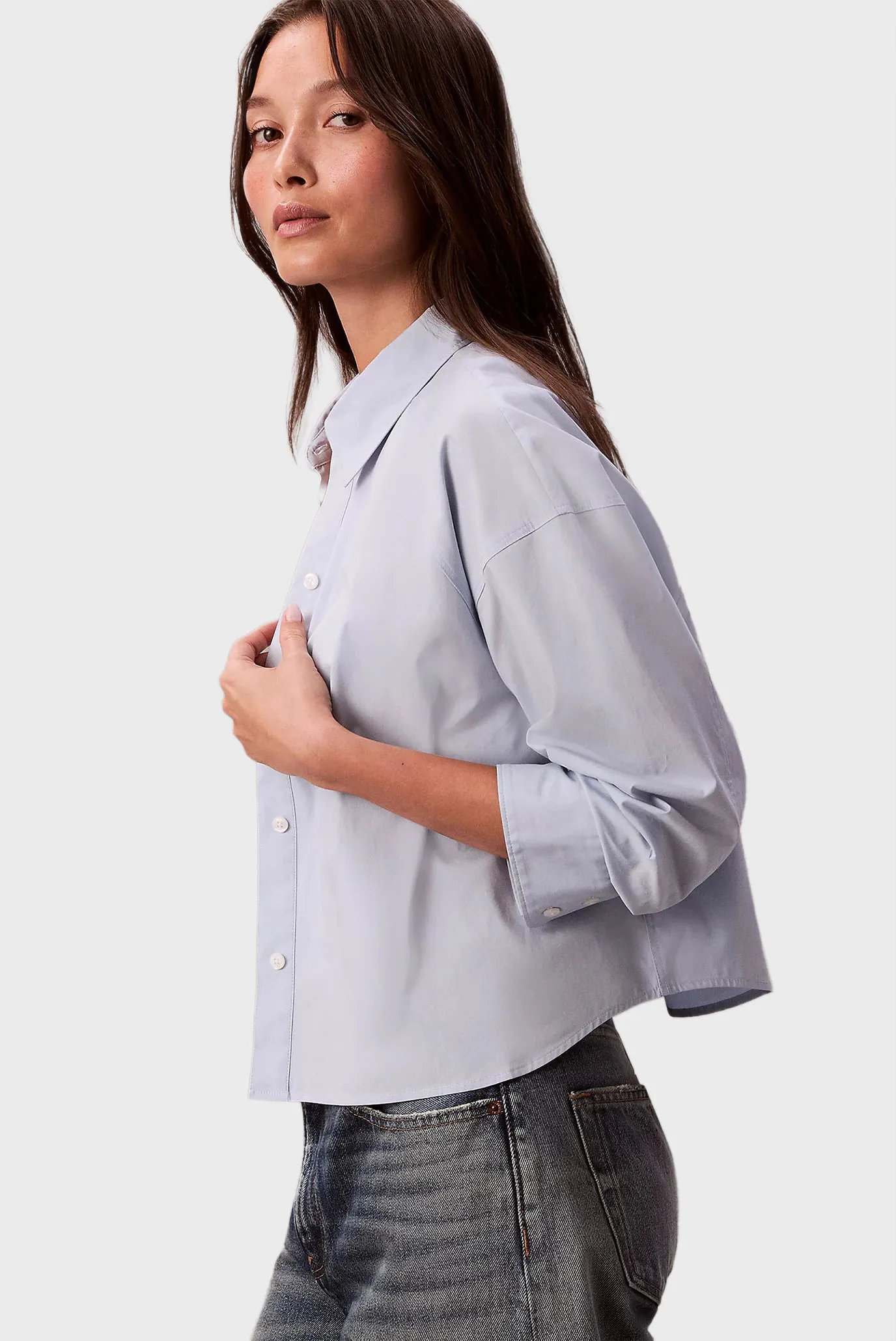 Рубашка SOLID BOXY CROPPED SHIRT 6