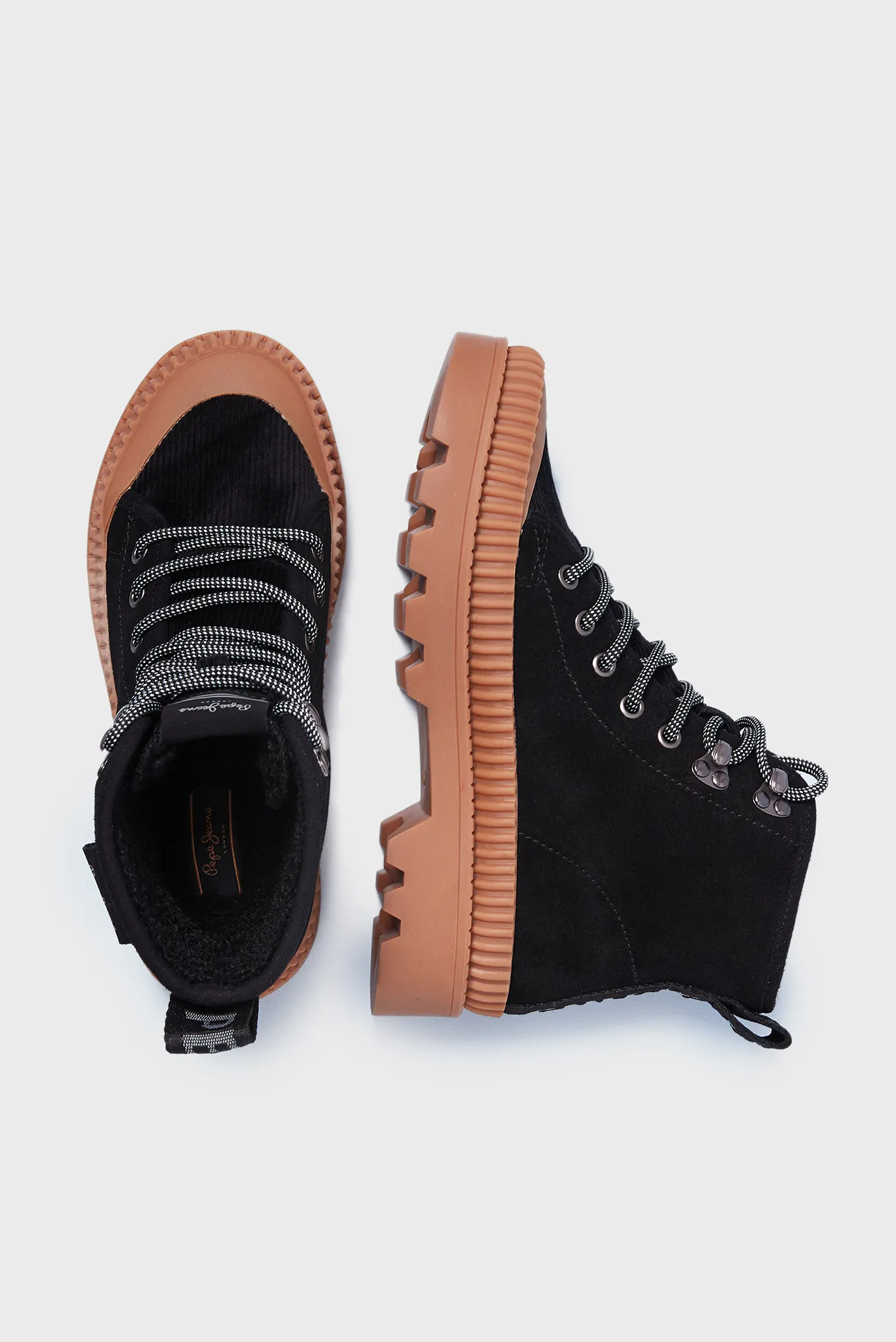 Женские черные кожаные ботинки ASCOT DESERT FUR 8