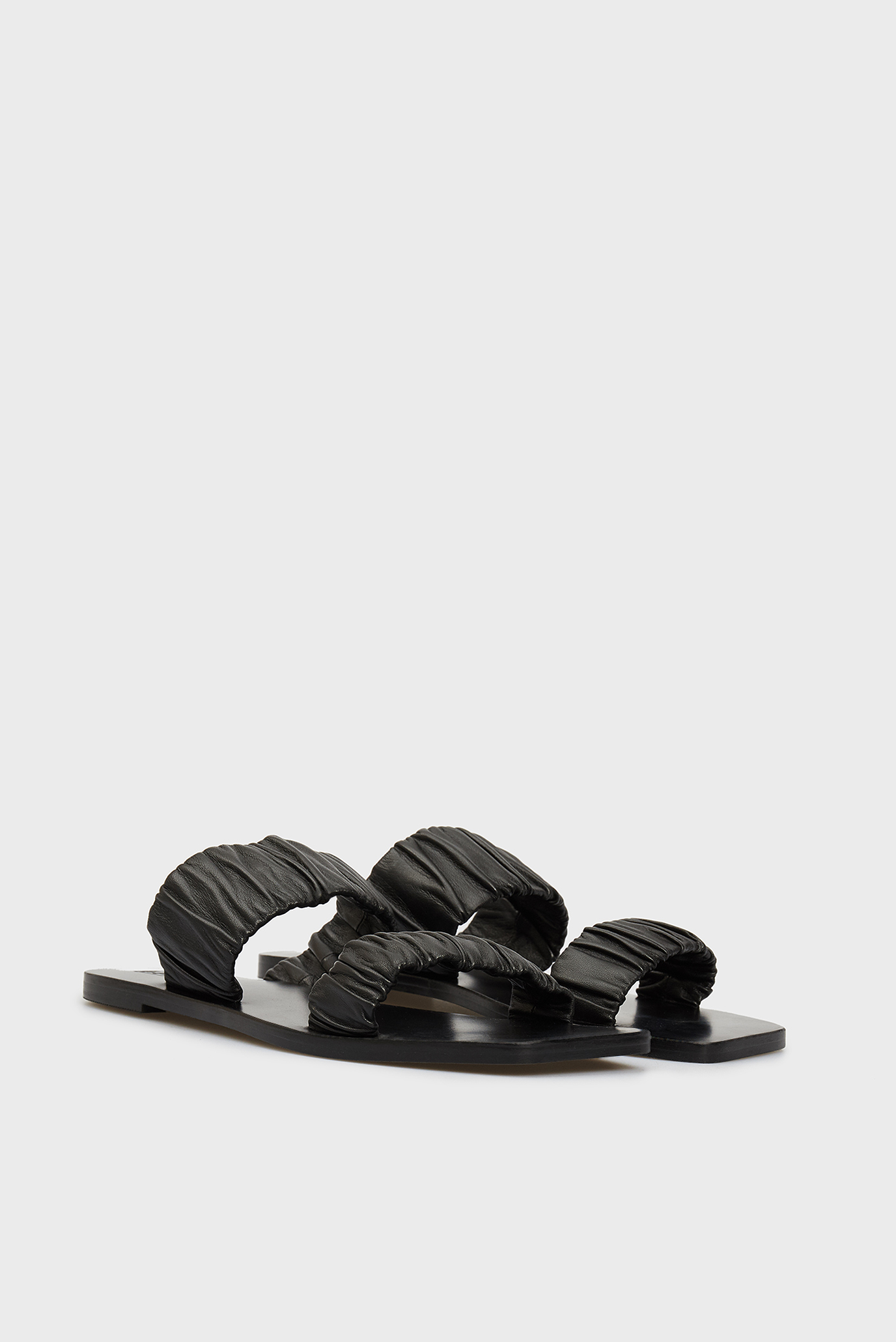 Женские черные кожаные слайдеры Noemi 8