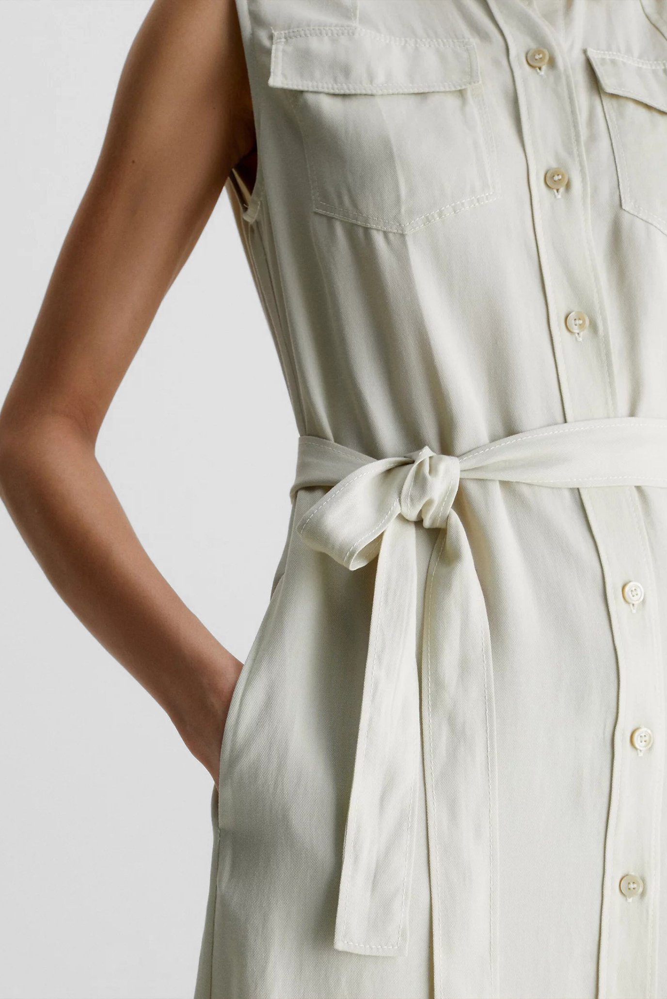 Платье TENCEL SLEEVELESS SHIRT DRESS 4