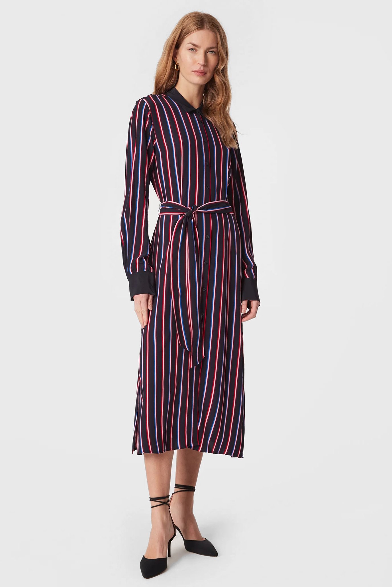 Платье VIS STRIPE MIDI SHIRT DRESS 2