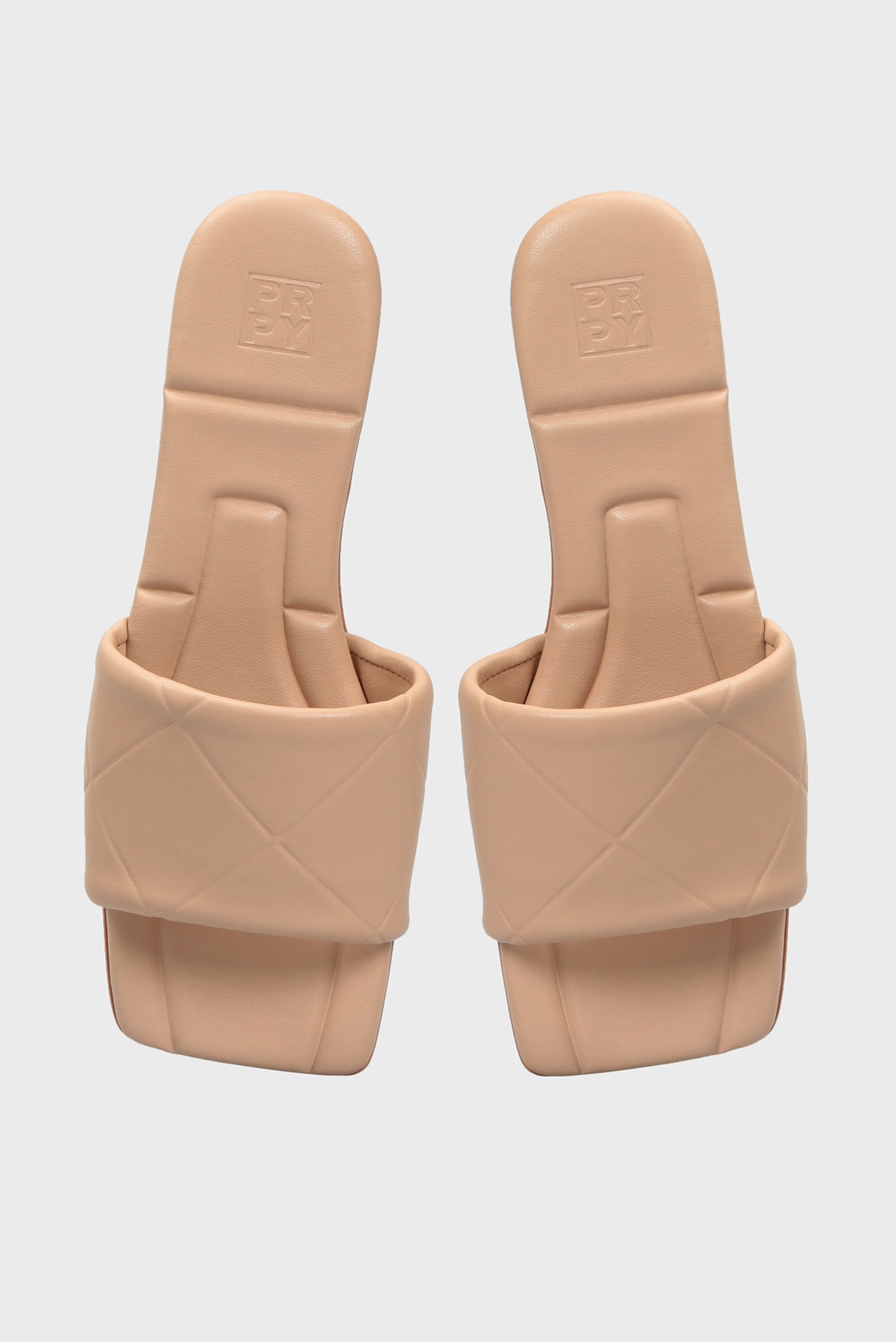 Женские бежевые кожаные слайдеры Umbria 4