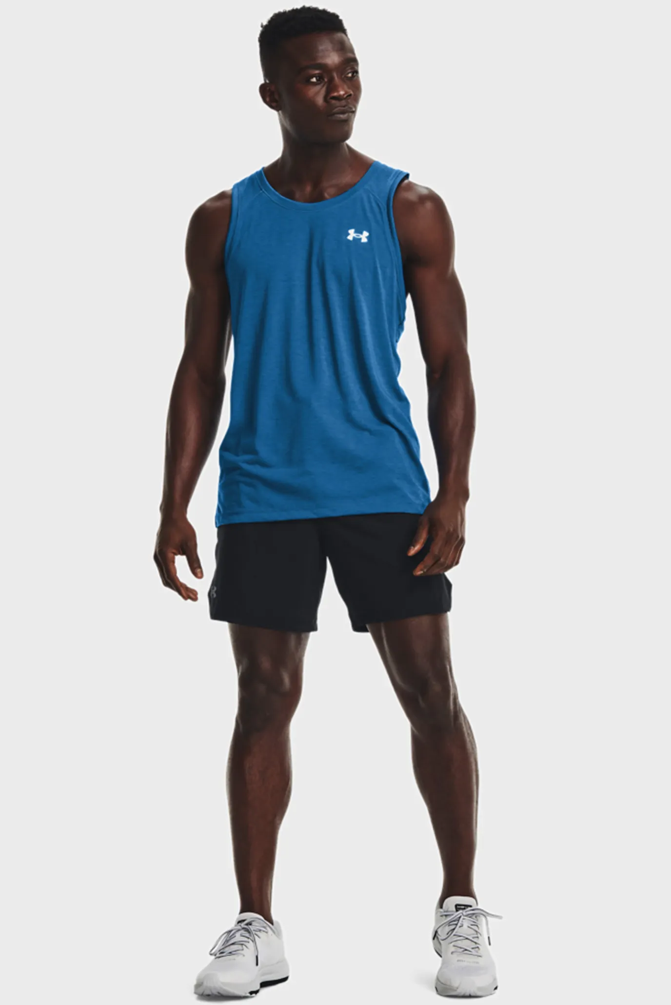 Мужская синяя майка UA STREAKER SINGLET 8